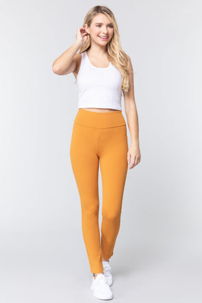 Dark Mustard Straight Leg Ponte Pants