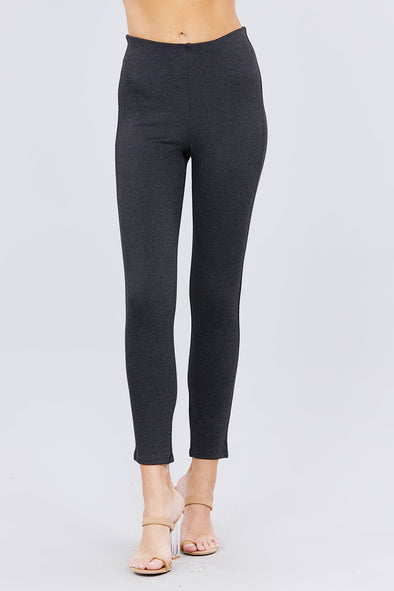 Charcoal Ponte Skinny Pants