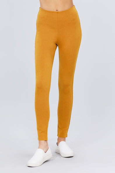 Dark Mustard Ponte Skinny Pants