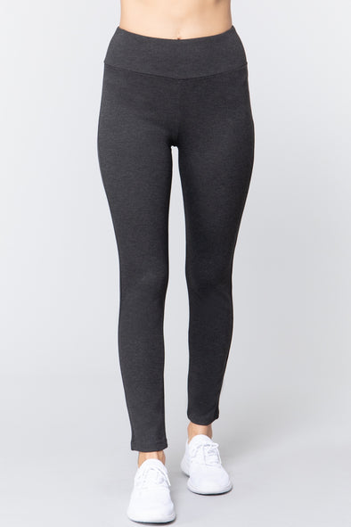 Charcoal Straight Leg Ponte Pants